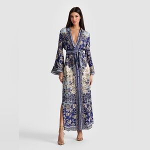 alice and olivia metallic wrap dress ALICE + OLIVIA Darva wrap-effect lam midi dress